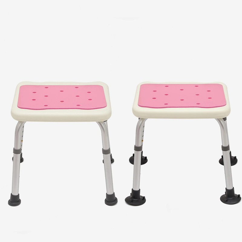 Bathroom Safety Shower Chair Bathtub Stool with Non-Slip Lager Foot Pads Adjustable for Assist Seniors Adults Kids