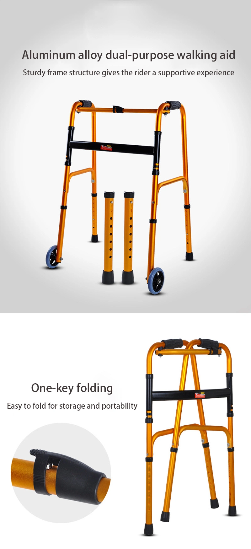 High Quality Rehabilitation Handrails Aluminum Alloy Walking Aids for The Disabled and The Elderly